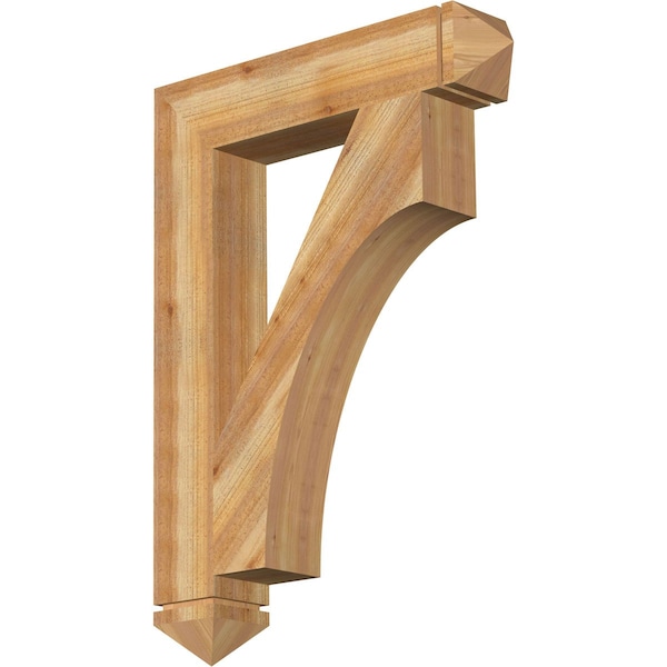 Ekena Millwork Westlake Arts & Crafts Rough Sawn Bracket, Western Red Cedar, 6"W x 32"D x 44"H BKT06X32X44WTL03RWR - main